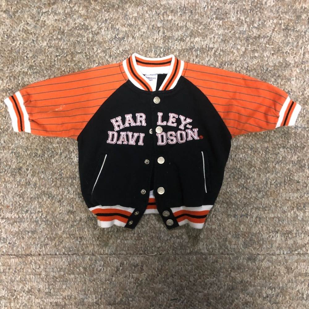 Harley-Davidson Kids Black and Orange Jacket